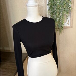 Elegant Black Long Sleeve Top